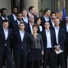 Chantal Jouanno et les Experts ont déjeuné avec Nicolas Sarkozy à l'Elysée, le 14 mars 2011