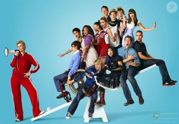 L'équipe de Glee au grand complet. 