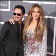 Jennifer Lopez et Marc Anthony, aux Grammy Awards le 13 février. La chanteuse latina chantera dans la chanson de Simon Cowell 