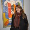 Gwendoline Hamon à la galerie parisienne Catherine Houard, lors de l'exposition "Magicien d'Hollywood, le cinéma dans la peinture, la peinture dans le cinéma". 17/03/2011