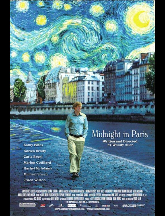 L'affiche du film Minuit à Paris de Woody Allen