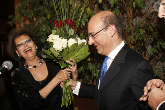 Claudia Cardinale lors de la soirée pour le 150e anniversaire de l'unité italienne, organisée par l'ambassade d'Italie à Berlin le 17 mars 2011