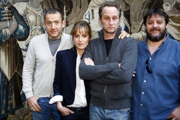 Dany Boon et l'équipe de son dernier film, Rien à déclarer : Julie Bernard, Benoit Poelvoorde et Guy Lecluyse