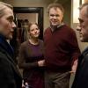 Kate Winslet, Jodie Foster, John C. Reilly et Christoph Waltz sur le tournage du Dieu du Carnage, dans les studios de Bry-sur-Marne, en région parisienne, en mars 2011.