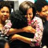Michelle Obama lors d'une rencontre avec les élèves, à Washington, le 30 mars 2011, à l'occasion de la célébration du mois de la femme aux Etats-Unis