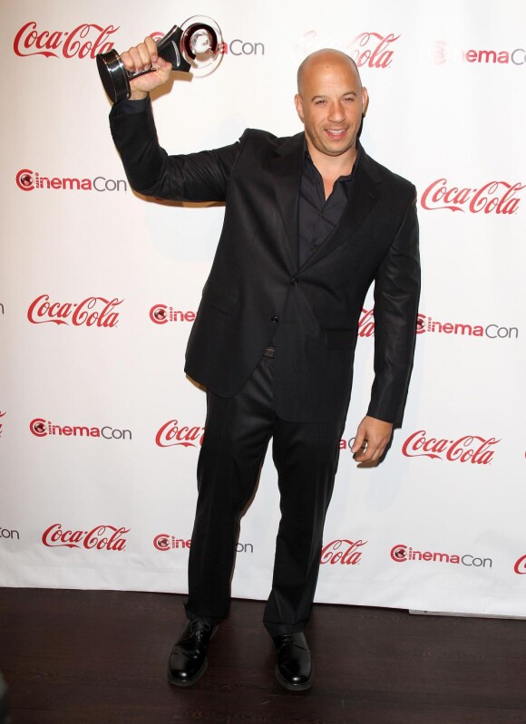 Vin Diesel à l'occasion de la cérémonie de clôture du Cinemacon 2011, au Pure, le club du Caesar Palace, à Las Vegas, le 31 mars 2011.