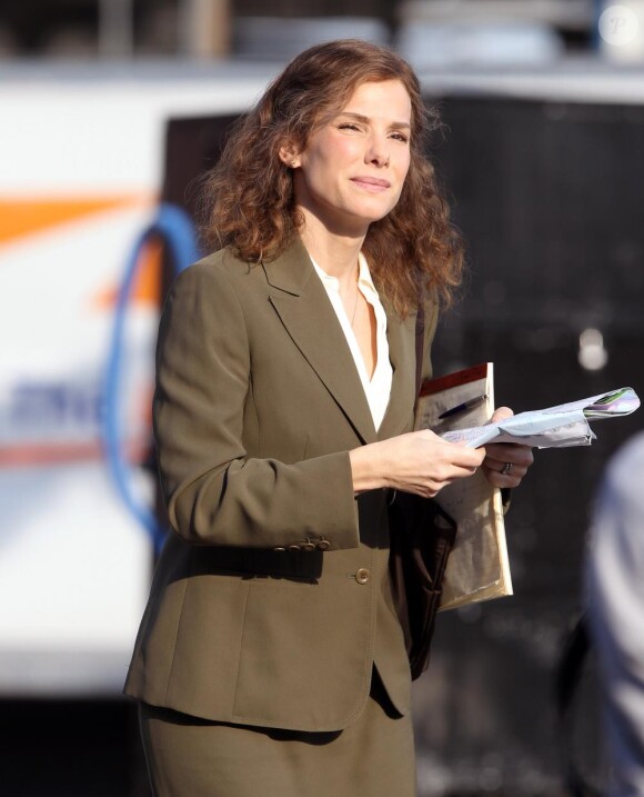 Sandra Bullock, sur le tournage du film Extremely Loud and Incredibly Close, le 18 mars 2011 à New York.