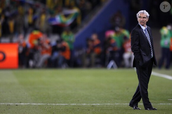 Raymond Domenech le 22 juin 2010 pendant la Coupe du Monde en Afrique du Sud