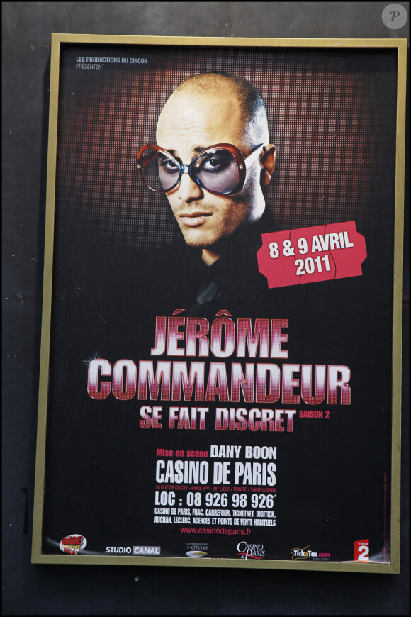 Dernières représentations du spectacle de Jérôme Commandeur au Casino de Paris, le 9 avril 2011
