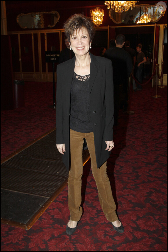 Catherine Laborde lors de la dernière représentation du spectacle de Jérôme Commandeur au Casino de Paris, le 9 avril 2011