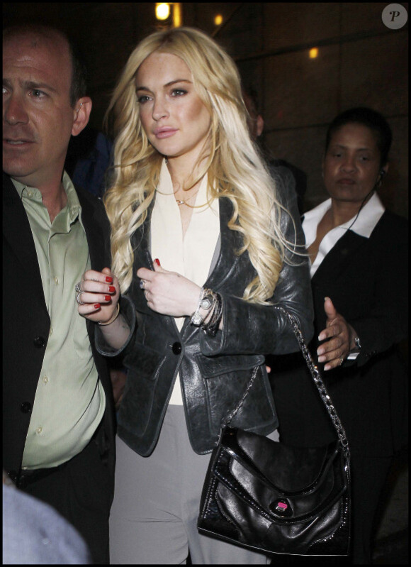 Lindsay Lohan quitte la conférence de presse pour le film Gotti : Three Generations à New York le 12 avril 2011