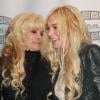 Lindsay Lohan et Victoria Gotti lors de la conférence de presse pour Gotti : Three Generations à New York le 12 avril 2011