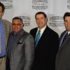 Nick Cassavetes, John Gotti Jr, John  Travolta et Marc Fiore lors de la conférence de presse pour Gotti : Three Generations à New York le 12 avril 2011