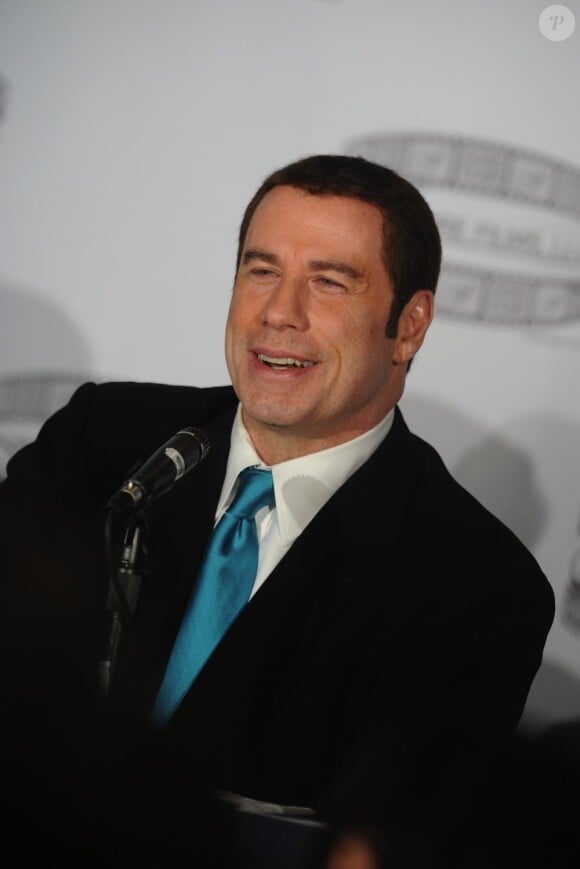 John Travolta lors de la conférence de presse pour Gotti : Three Generations à New York le 12 avril 2011