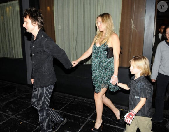 Kate Hudson, son fils Ryder, et Matthew Bellamy le 1er avril 2011 à Buenos Aires en Argentine 