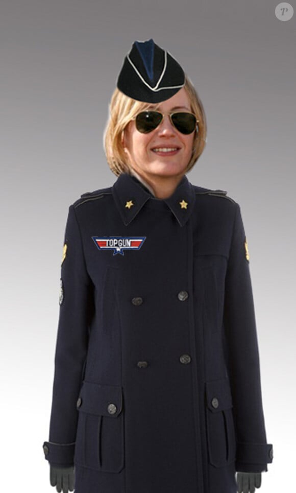 Colonel Emma d'Uzzo un peu à l'étroit dans son uniforme !