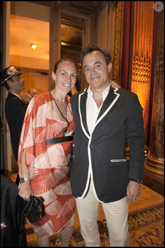 Gabriella Cortese et son mari Marc Rioufol le 30 juin 2008 à Paris