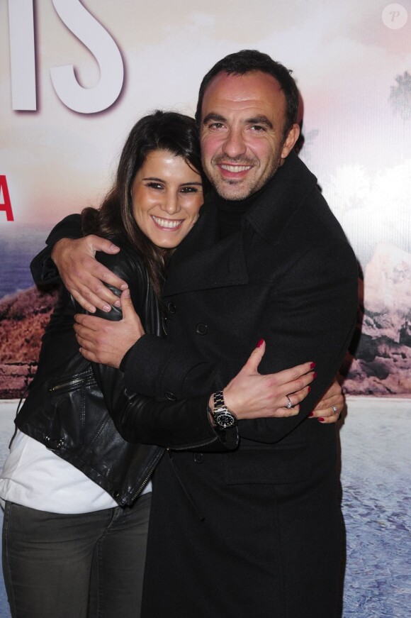 Karine Ferri et Nikos Aliagas, le 21 février 2011, au Gaumont Marignan à Paris.
