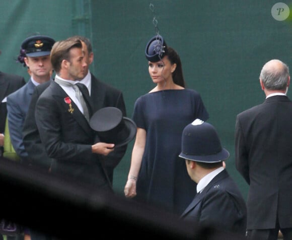 Victoria et David Beckham invités du mariage de Kate Middleton et du Prince William à Londres le 29 avril 2011