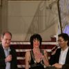 Claire Pérot, Pierre Lescure et Laurent Bentata, en plein fou rire ce 5 mai 2011 au Théâtre Marigny