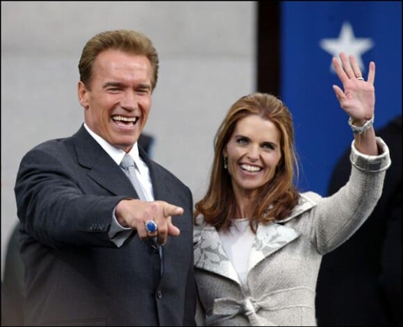 Arnold Schwarzenegger et Maria Shriver, à Washington, en avril 2007.