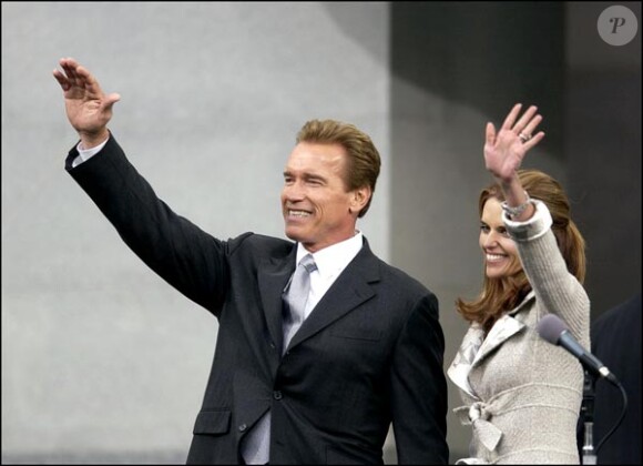 Arnold Schwarzenegger et Maria Shriver, à Washington, en avril 2007.
