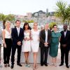 Olivier Assayas, Linn Ullmann, Jude Law, Martina Gusman, Uma Thurman, Robert de Niro (président), Nansun Shi, Mahamat Saleh Haroun et Johnnie To, membres du jury du 64e festival de Cannes le 11 mai 2011