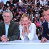 Robert de Niro (président), Uma Thurman et Jude Law, membres du jury du 64e festival de Cannes le 11 mai 2011