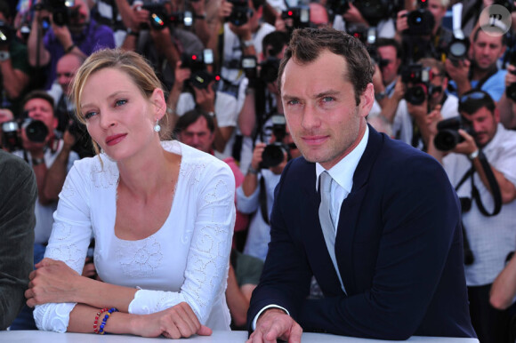 Uma Thurman et Jude Law, membres du jury du 64e festival de Cannes le 11 mai 2011