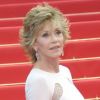 Jane Fonda, chic et glamour, sur le tapis rouge du Festival de Cannes, le 12 mai 2011