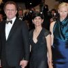 John C.Reilly, Tilda Swinton, fiers de présenter officiellement We need to talk about Kevin, dans le cadre du 64e Festival de Cannes, le 13 mai 2011.