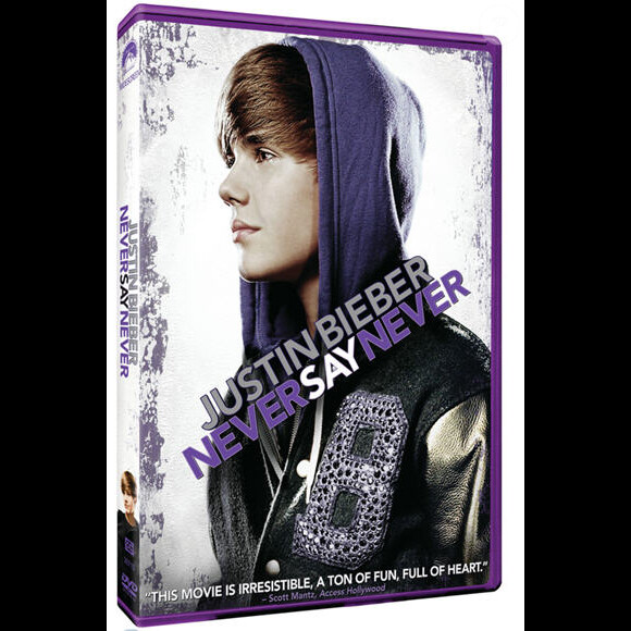 Le DVD du biopic de Justin Bieber, Never say never, sorti aux USA le 13 mai 2011.