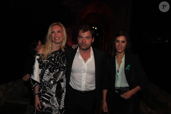 Lilou, Clovis Cornillac et Olivia Bonamy lors de la soirée Canal + organisée à Cannes, le vendredi 13 mai 2011.