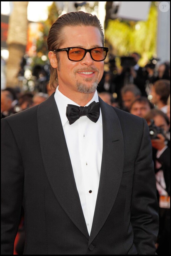 Brad Pitt à l'occasion de la présentation de The Tree of Life, au 64e Festival de Cannes, le 16 mai 2011.