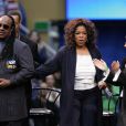 Oprah Winfrey et Stevie Wonder à Los Angeles, le 3 février 2008. 