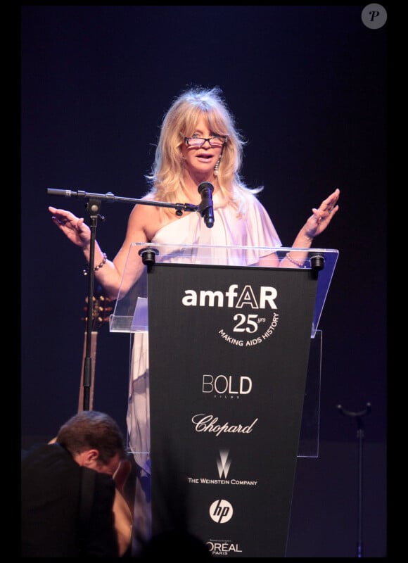 Goldie Hawn lors du gala de l'amfAR au Cap d'Antibes le 19 mai 2011