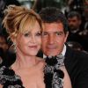 Tendres amoureux, les acteurs Antonio Banderas et Melanie Griffith, présents à Cannes le 11 mai 2011 pour Midnight in Paris, film d'ouverture 
