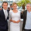 Jude Law, Robert de Niro et Uma Thurman, festival de Cannes, le 12 mai 2011.