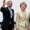 Barack Obama et la présidente irlandaise Mary McAleese, à Dublin, le 23 mai 2011.