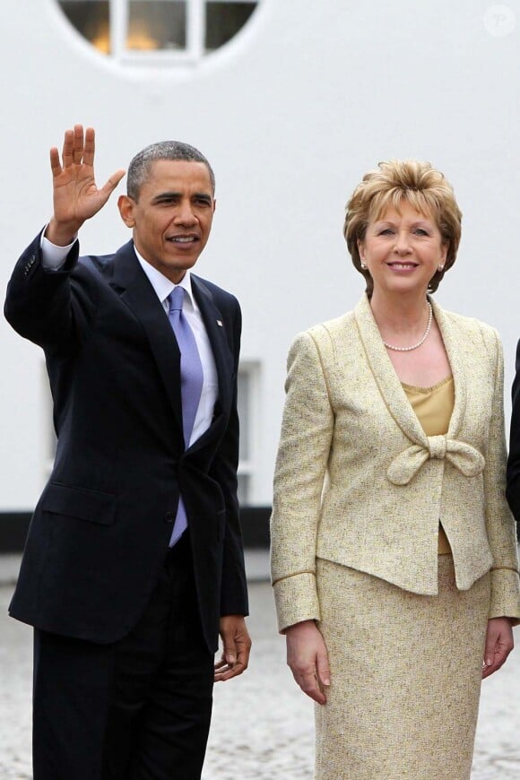 Barack Obama et la présidente irlandaise Mary McAleese, à Dublin, le 23 mai 2011.