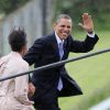 Barack et Michelle Obama au départ de Moneygall, le 23 mai 2011.