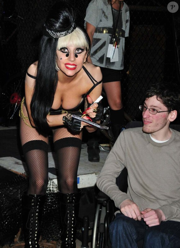 Lady Gaga, promotion de l'album Born This Way, à New York, le 23 mai 2011.
