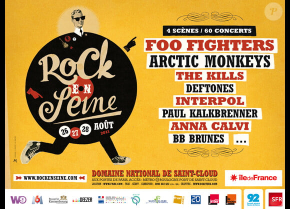 Du 26 au 28 août à Rock en Seine, les amateurs de rock apprécieront les performances des Foo Fighters, des Kills et des Arctic Monkeys. La suédoise Lykke Li figure aussi parmi les têtes d'affiche.