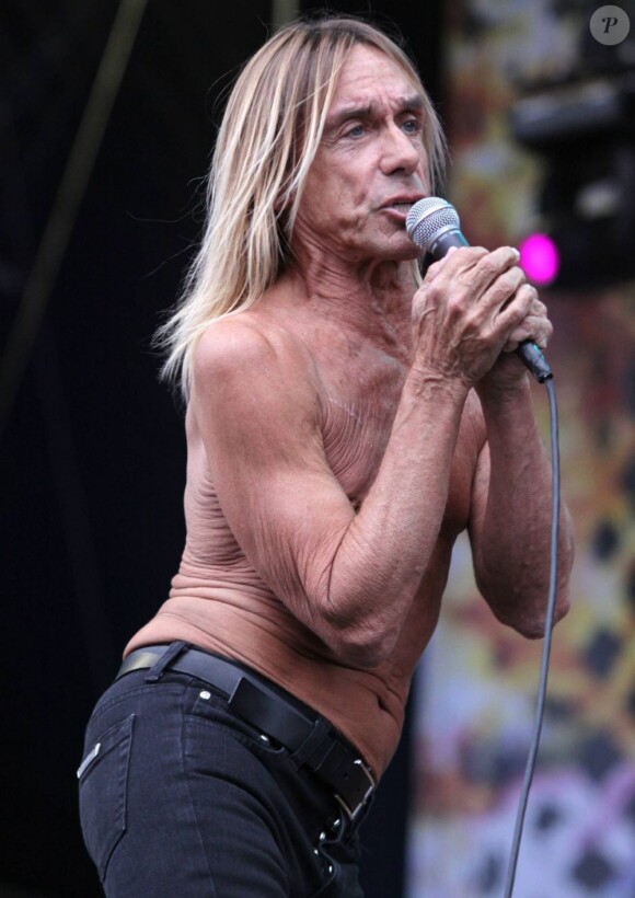 Iggy and the Stooges seront à l'honneur pour l'ouverture du Hellfest. Ici au Sonisphere Festival à Londres le 1er août 2010.