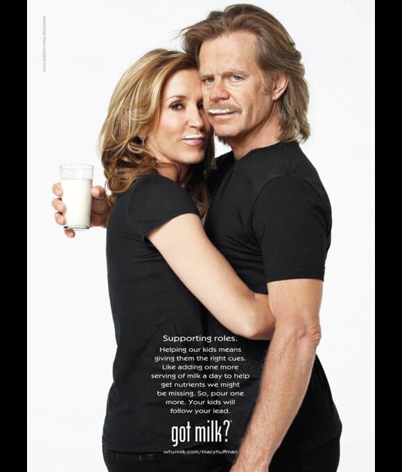 Felicity Huffman et son mari pour la publicité Got Milk ? Photo lors du making of