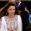 Rania de Jordanie, le roi Abdullah et le prince héritier, Hussein vont assister à la cérémonie qui célèbre les 65 ans d'indépendance. Amman, 25 mai 2011