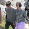 Keira Knightley et James Righton sur le tournage de Seeking a friend for the end of the world, à Malibu, le 26 mai 2011.