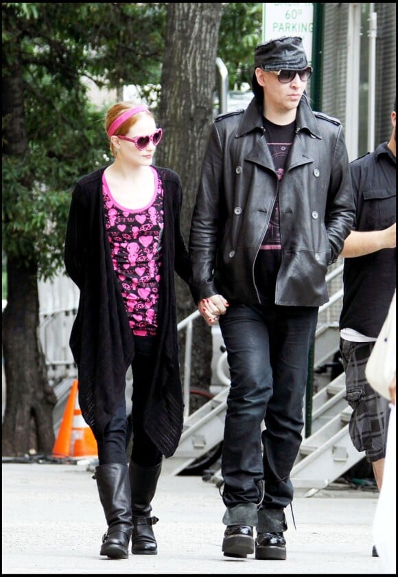 Evan Rachel Wood et Marilyn Manson, à New York, le 28 mai 2010.
