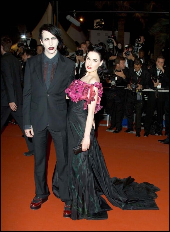Marilyn Manson et Dita von Teese, festival de Cannes, le 21 mai 2006.