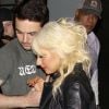 Christina Aguilera et Matt Rutler quittent le plateau de Jimmy Kimmel pour se rendre au restaurant, jeudi 26 mai 2011 à Los Angeles.